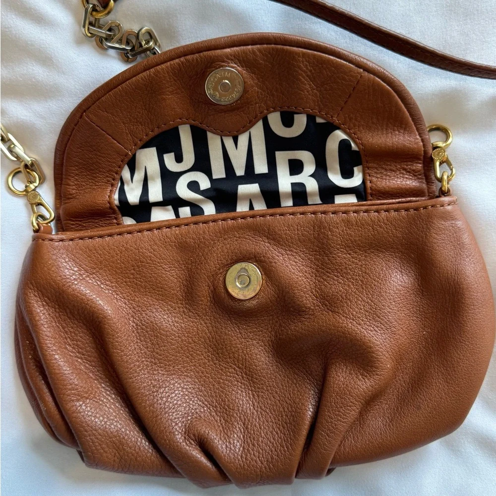 Marc by Marc Jacobs Karlie Brown Leather Crossbody Purse Bag - Picture 7 of 10